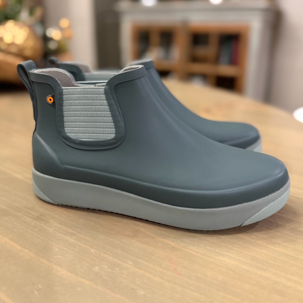 Bogs Women's Outdoor Pull-On Rubber Rain Boots Chelsea Kicker Teal US 9 (8-8.5)